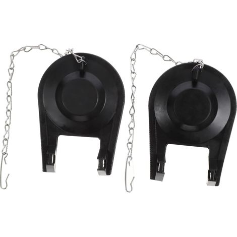 4 Ensembles Couvrir La Vanne D'arrêt D'eau, Black, Pvc, 2 Pièces (1/5)
