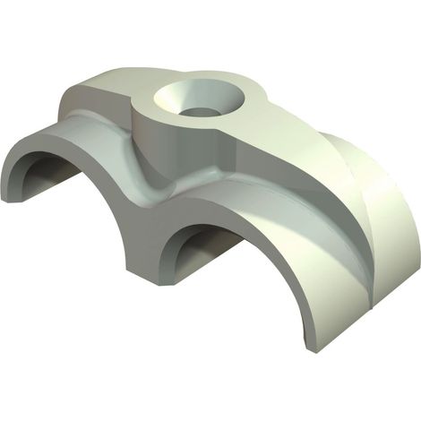 OBO Bettermann Fascetta ISO-Nagel per 2 cavi 7-11mm polistirolo grigio chiaro RAL 7035, 2213117