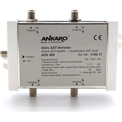 ANKARO ASV400 - Splitter satellitare AKT 1x4 (1/3)