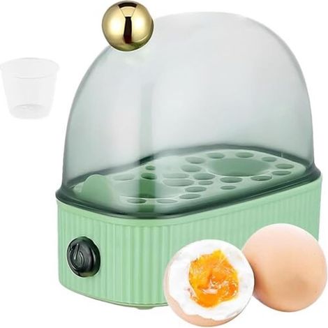 Cuiseur à œufs électrique pour 2 œufs avec minuteur pour œufs durs mollets et à la coque avec fonction adaptée également à la cuisson de légumes (1/5)