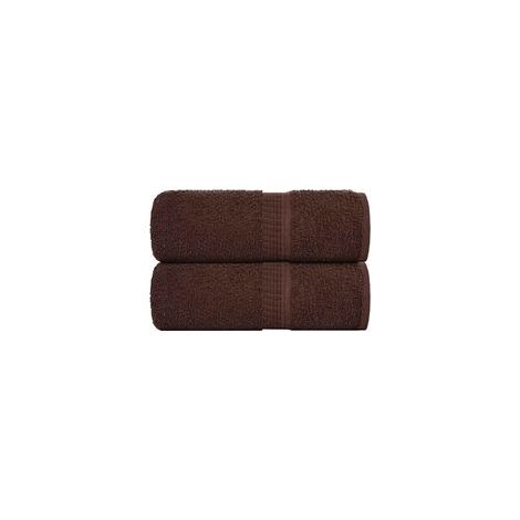 Gästeservietten, 2er-Set, braun, 30 x 50 cm, 360 g/m² - Crezuo