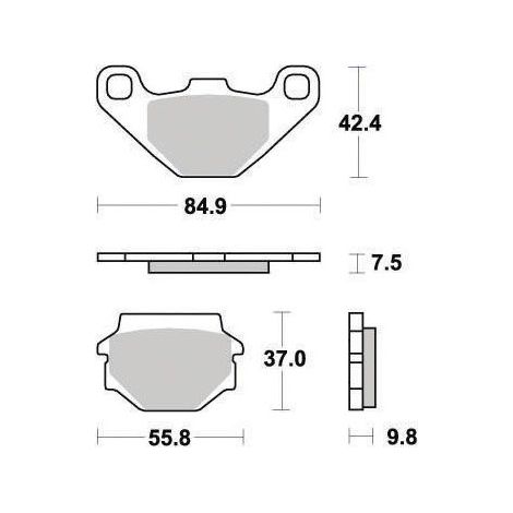 Plaquette de frein Métal Fritté Sinter Grip Off Road - R90 (1/2)
