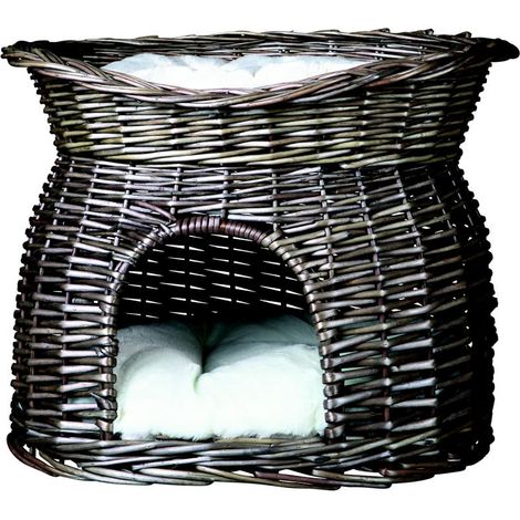 Trixie Hundebett Chic Grau aus Korbgeflecht