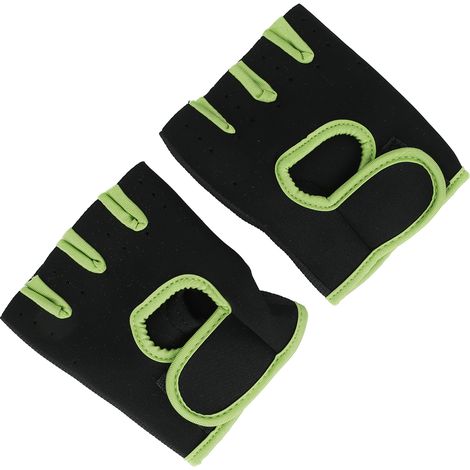 Gants de sport respirants sans doigts, antidérapants, avec support de poignet ajustable, GreenXL (1/5)