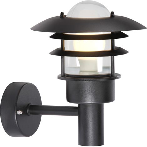 Applique murale LØNSTRUP 22 Métal Noir, H.26.5 - IP44 - E27 /Nordlux Extérieur