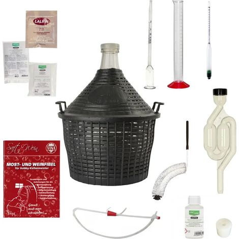 Wein selber machen, Wein starterset, Weinbrauset, Weinherstellung starterset - mit 20L Weinballon, gross