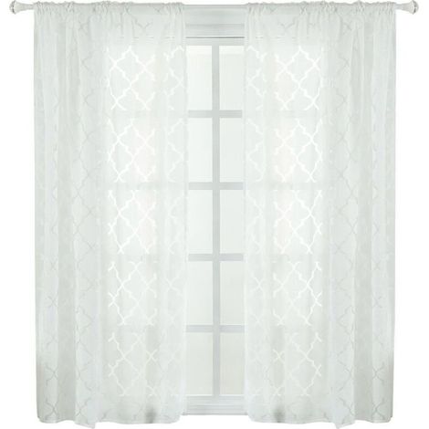 Rideau 100x250cm en Polyester à Beau Motif Moderne - Occultant pour Chambre ou Salon (Bleu)
