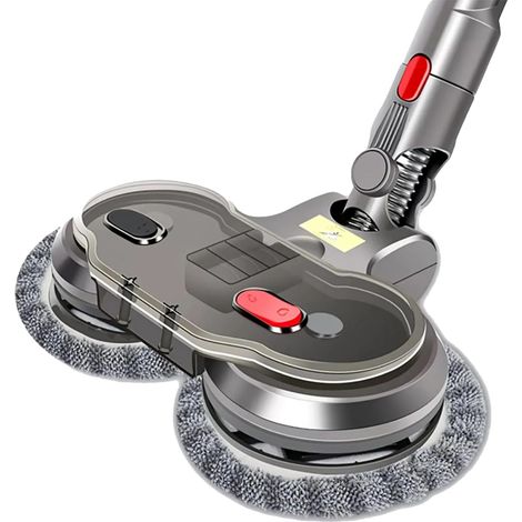 Accesorio para fregona eléctrica, cabezal giratorio doble, depósito de agua extraíble, gris. (1/2)