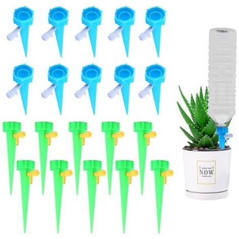 20 PCS Irrigation Goutte à Kit,arrosages automatiques,Piquets d'arrosage Automatiques,Arroseur Automatique Plantes,pour Plantes en pot dans le Jardin, Intérieur, Extérieur - (1/5)