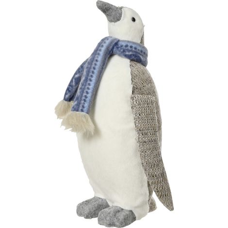 Decoris Dekofigur Pinguin 17 x 14 x 34 cm beige Figur