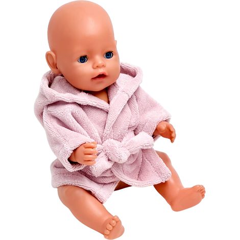 Accappatoio in spugna per bambola Baby Born 42-43 cm, rosa cipria o beige Accappatoio in spugna per bambola Baby Born 42-43 cm, beige (1/5)