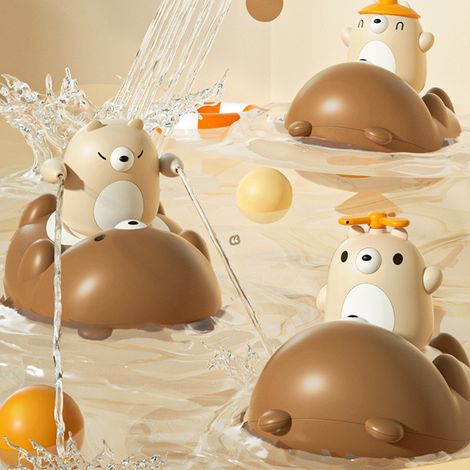 Elektrisches Babybadespielzeug mit niedlichem Bärenmotiv, ideal für Badewanne und Wasser, geeignet für Babys und Kleinkinder, Pool und Badezimmer, Standardausführung. (1/5)