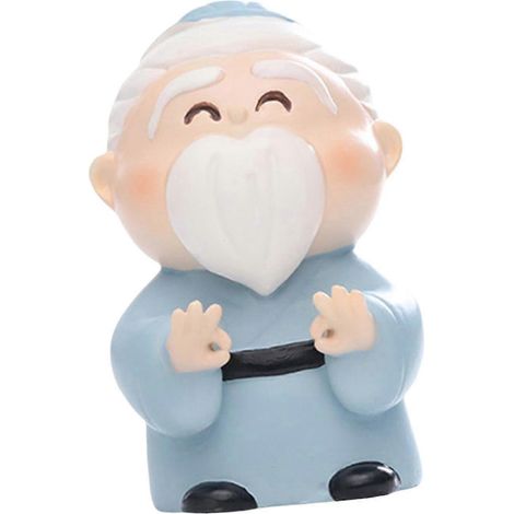 Mini statue de Confucius, figurine miniature, adorable ornement de bureau traditionnel chinois pour salon ou chambre.-Style D (1/5)