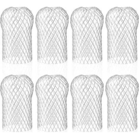 Lot de 8 Crapaudine de Gouttière en Aluminium, Filtres de Gouttière Flexible et Durable pour Maison Avant-toit Tuyau de Descente contre les Feuilles (1/4)