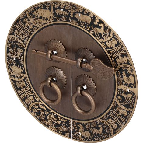Runder Möbelgriff aus Messing, doppelter Türknauf für Kleiderschrank, Ankleidezimmer und Garderobe, Wohnaccessoires (1/5)