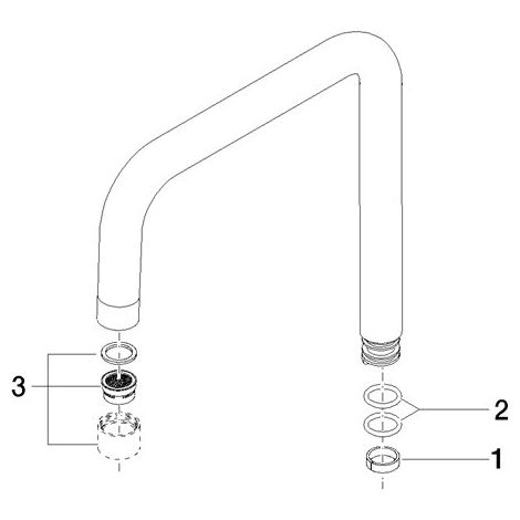 Dornbracht 90282218101-00 Bec Pièces de rechange