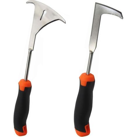 2PCS Desherbeur Manuel Acier Inoxydable, Arrache Mauvaise Herbe pour éliminer la Mousse et Les Mauvaises Herbes dans Les Joints de Pavés, Outils de Jardin (1/5)