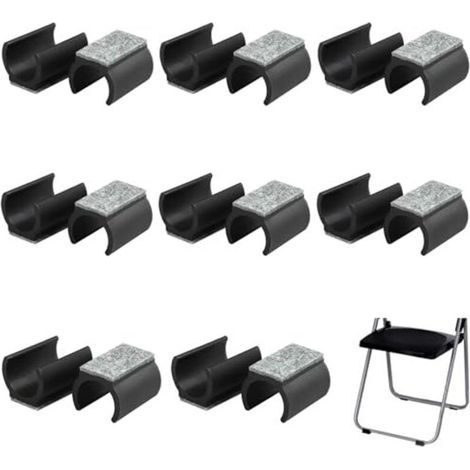 [NEVER USED] 16 Chair Glides for Cantilever Chairs, Felt Glides for Swivel Chairs, Furniture Glides 24-25mm, Floor Protectors, Clamp Glides for Cantilever Chairs