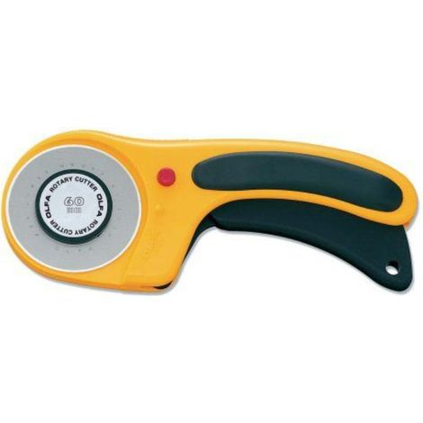 OLFA RTY-3/DX CÚTER ROTATIVO CON BOTÓN PULSADOR DE BLOQUEO Y CUCHILLA CIRCULAR DE 60 MM