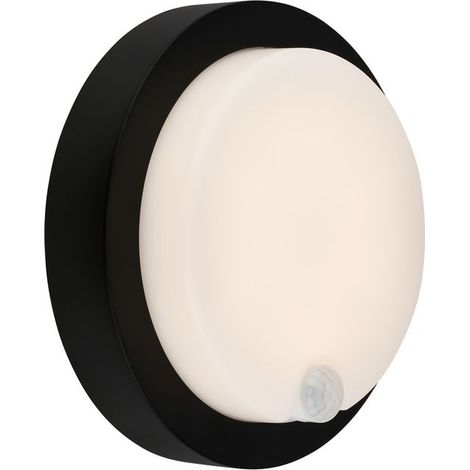 Battery LED Outdoor Wall Light,Sensor,black,LED/4W