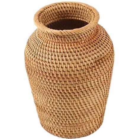 Bardusch - Décoration de chambre en liquidation : vases en rotin, porte-pots de fleurs, vases en osier, décoration jaune (1/5)
