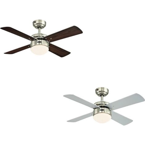 Ventilateur de plafond Colosseum Nickel 90 cm avec LED (1/5)