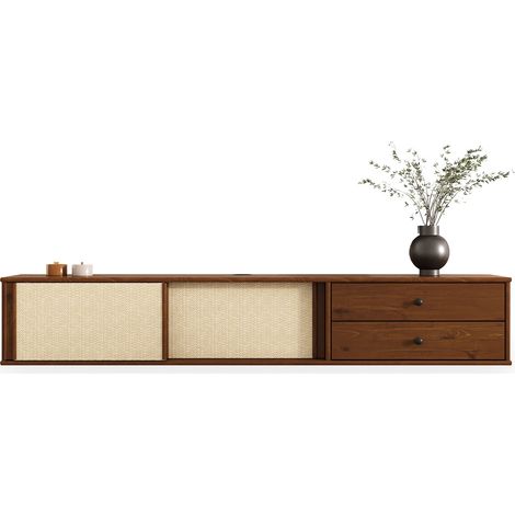 Meuble TV 175 cm SIMONA Couleur Châtaigne (1/5)