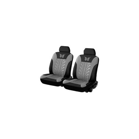 Housse Siege Voiture Ensemble de Housses de Siège Auto Universelle Couvre Sieges pour Avant et Arrière Lot de 4 Gris (1/4)