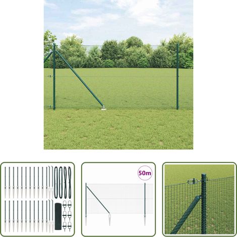 Poteau de clôture -  Poteau de clôture. Vert 50 x 1 m (mailles 16 x 16 mm) (1/5)
