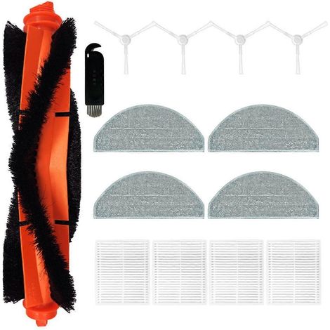 Kit de pièces détachées pour aspirateur robot E10 : brosse principale, filtre HEPA, chiffons de nettoyage, accessoires. (1/5)