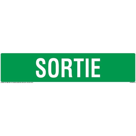 Panneau photoluminescent Sortie - Rigide 330x75mm - 4129013