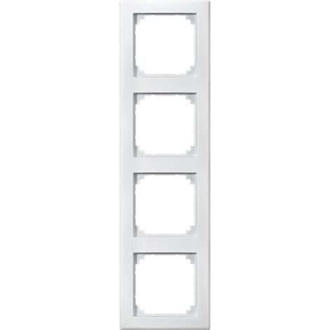MERTEN 462419 PLAQUE DE FINITION M-SMART, 4 POSTES, BLANC MAT