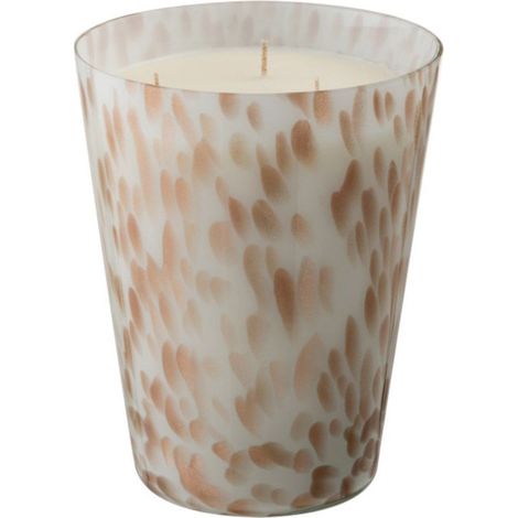 Bougie Parfumée "Neon Night" 19cm Blanc & Or