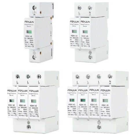 Surge protector, 1 piece Low voltage surge protector 220V 4P/40KA TONCHEAN surge protector (1/5)