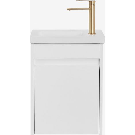 Set di mobili da bagno in legno con lavabo integrato Narek SKLUM (1/5)