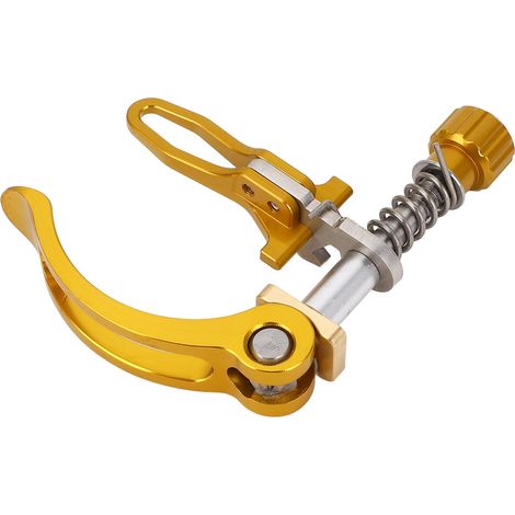 Collier de serrage rapide pour tige de selle en acier inoxydable, compatible avec les vélos pliants 3sixty 31,8 mm, couleur or. (1/5)