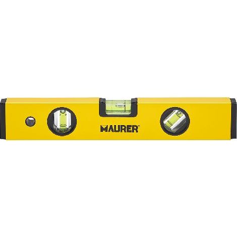 LIVELLA ALLUMINIO 3 BOLLE FISSE 60CM C/BASE MAGNETICA - MAURER