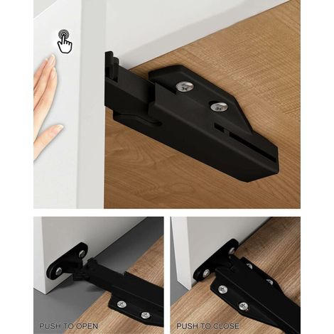 Nazalus-Vente chaude-Loqueteau pour meuble Push to Open Poussoir Porte Placard Lot de 4 Loquet Poussoir Non Magnétique Verrou Poussoir Amortisseur Push Latch à Ressort Loquet Tactile Fermeture Pour La (1/4)