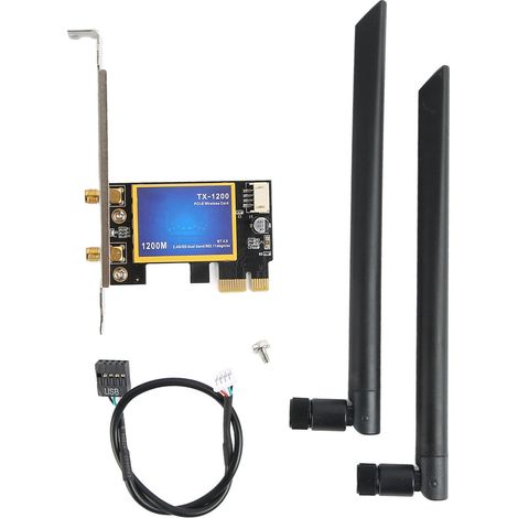 Carte réseau sans fil PCI-E double bande 2,4 GHz/5 GHz 1200 Mbps avec Bluetooth 4.0 (compatible 7260AC) (1/5)
