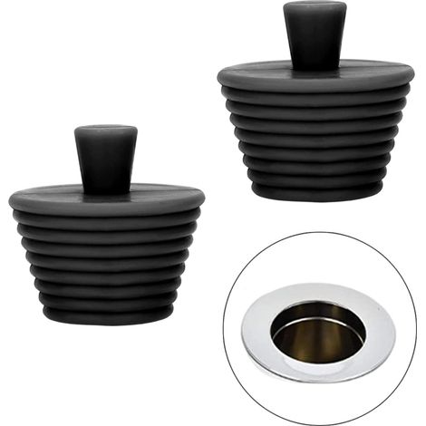 Bouchon De Baignoire en Silicone Forme De Spirale Bouchon Evier Cuisine Universel Bouchon De Vidange De Salle De Bain Anti-Bloqué Bouchon D'évier Amovible pour Evier De Salle De Bain, Cuisine, 2pcs (1/5)