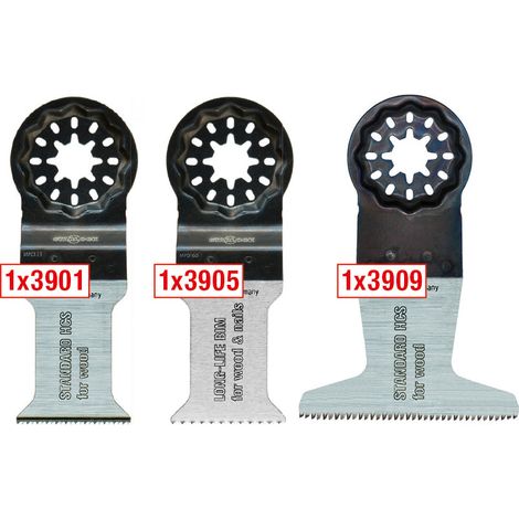 Hojas de sierra oscilantes MPS 3900 para madera (juego de 3 uds)
