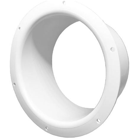 x 150mm wall flange, PVC fitting, for ventilation duct, indoor and outdoor use (1/5)