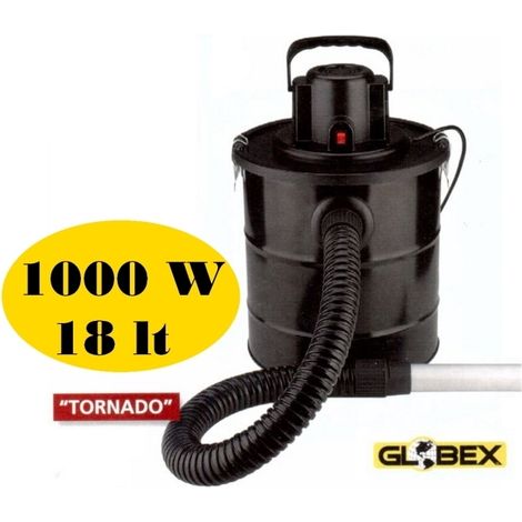 Aspiratore/Aspiracenere/Aspiraceneri/Aspirapolvere 1000W 18lt. Globex - Tornado