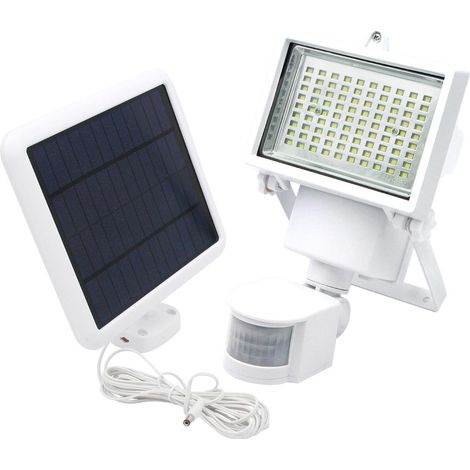 Projecteur solaire à détecteur de mouvement 1000LM – Éclairage blanc froid – Panneau solaire intégré – Autonomie 8-12h – Certifié IP44 – Lumi Jardin