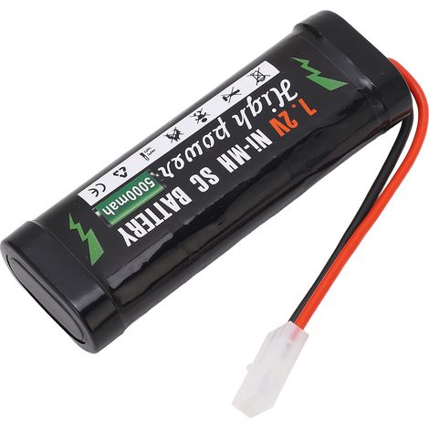 Batterie lithium-polymère 7,2 V 5000 mAh avec protection contre la surcharge pour voitures RC haute vitesse (1/5)