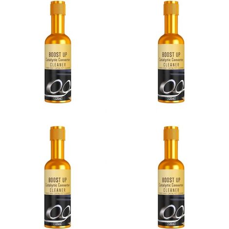 4 x Nettoyant pour pot catalytique, liquide doré, 120 ml, réduction des dépôts de carbone, compatible essence/diesel (1/5)