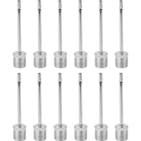 Pack of 12 ball pump needles, inflation needles for ball pumps, for basketball, football, rugby, volleyball and all other sports balls