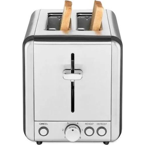 Tostadora Solis Toaster Steel 8002 acero plateada ranuras anchas