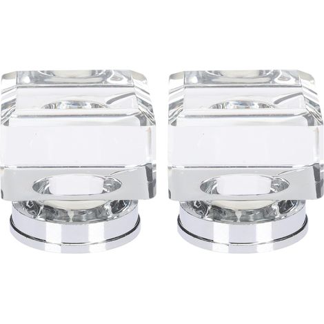 2 boutons de porte carrés en cristal de style européen (1/5)