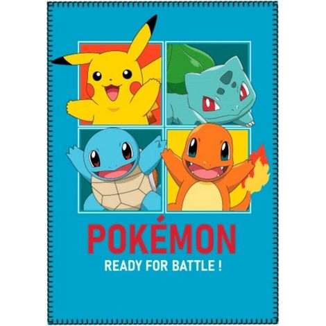Plaid Pokémon - Prêt Pour La Bataille - Bleu